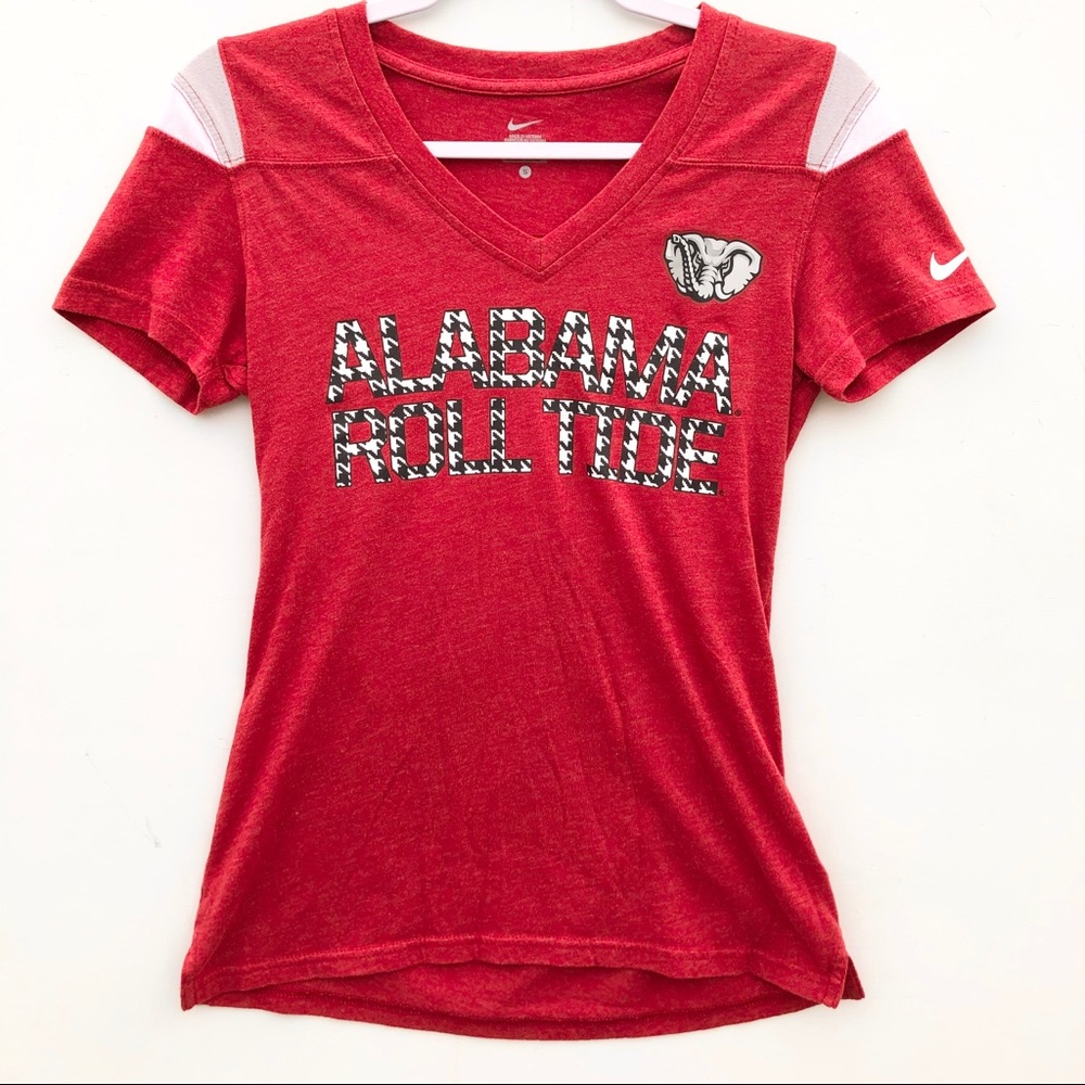 Nike Alabama Roll Tide V Neck Short Sleeve Size S